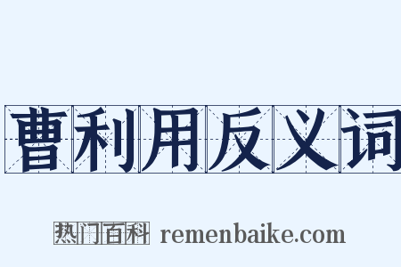 曹利用反义词是什么意思的图片